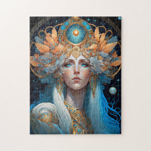 Night Goddess Queen Fantasy Art Puzzle
