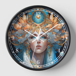 Night Goddess Queen Fantasy Art Uhr