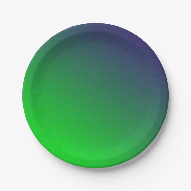 NIGHT GOLF Blue + Green Gradient Paper Teller (Vorderseite)