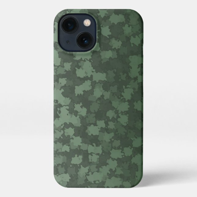 Night Green Blätter Camouflage iPhone Case Hülle (Rückseite)