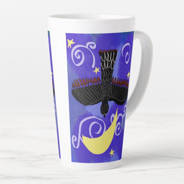 Night Hawks Large Latte Mug Milchtasse (Rechte Ecke)