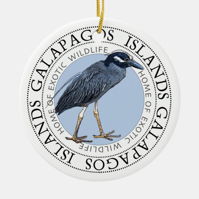 Night Heron Galapagos Inseln Keramik Ornament (Vorne)