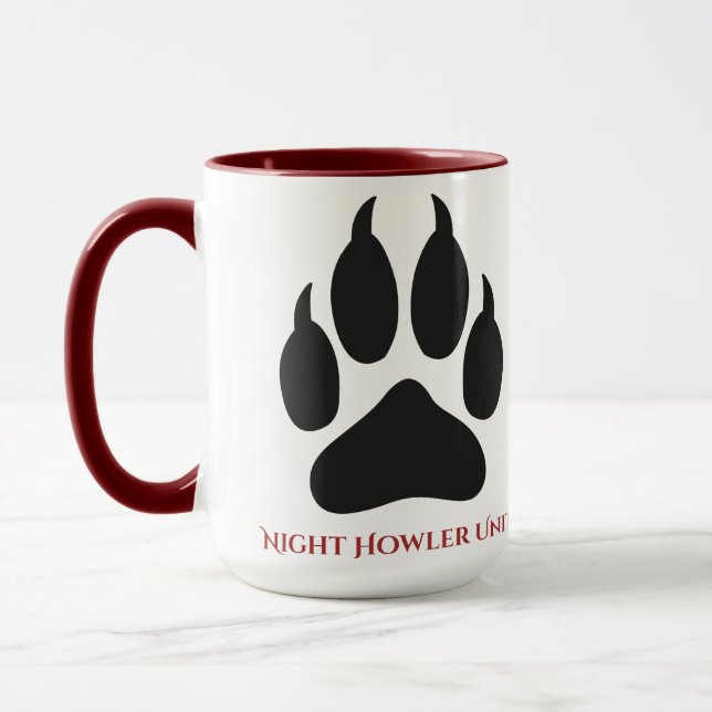 Night Howler Unit Nurse Tasse - Dunkler Spaß Wolf (Links)