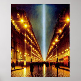 Night in Paris Moderne Impressionisten Stil Poster