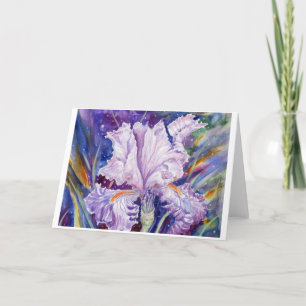 "Night Iris" Leere Notecard Dankeskarte