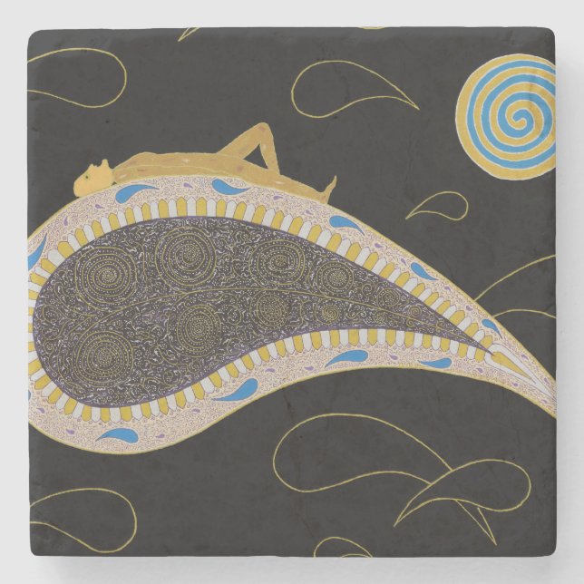 Night Journey - Marble Stone Untersetzer (Vorderseite)