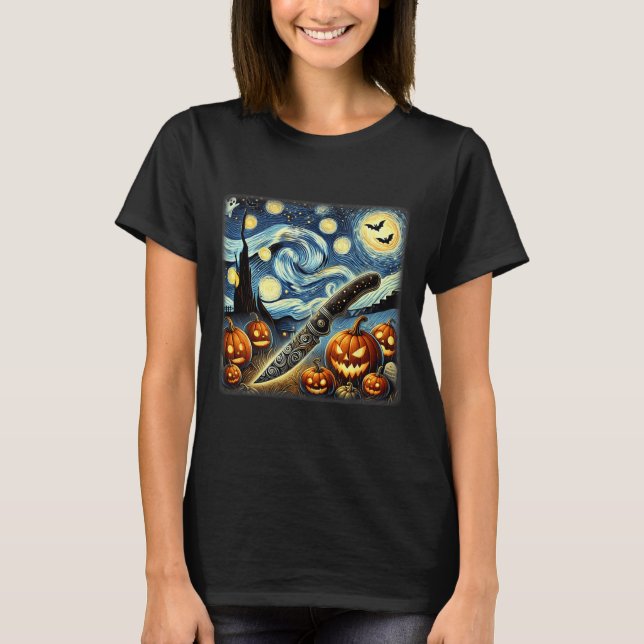 Night Knife Koch Halloween T-Shirt (Vorderseite)