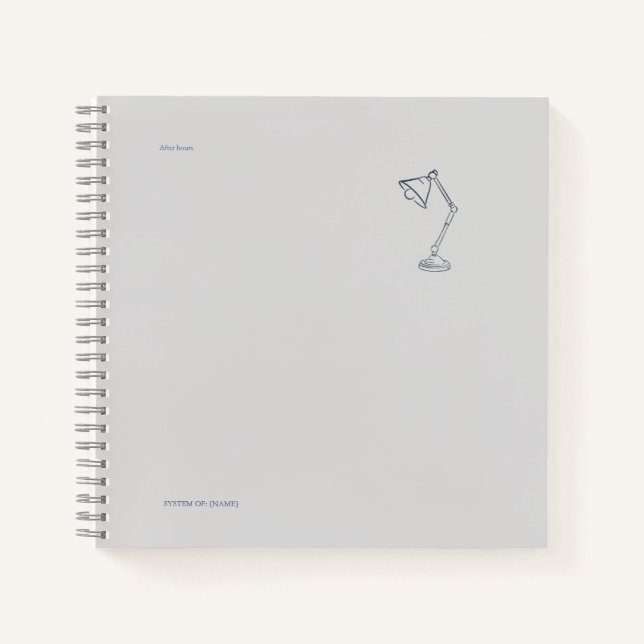 Night Lamp-Midnight Cartographer  Notizbuch (Vorderseite)