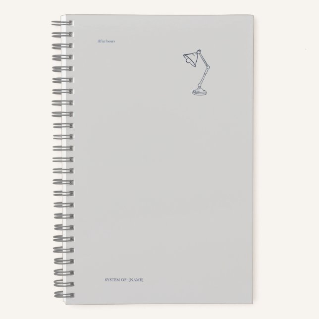 Night Lamp-Midnight Cartographer  Notizbuch (Vorderseite)