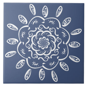 Night Mandala Fliese