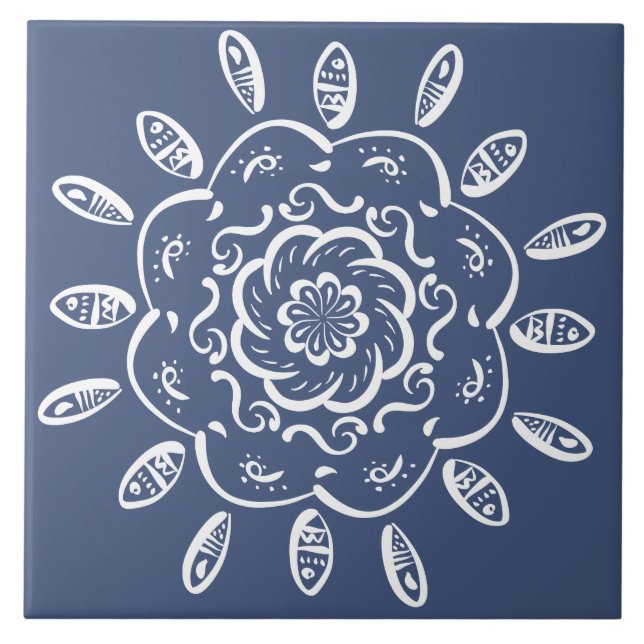 Night Mandala Fliese (Vorderseite)