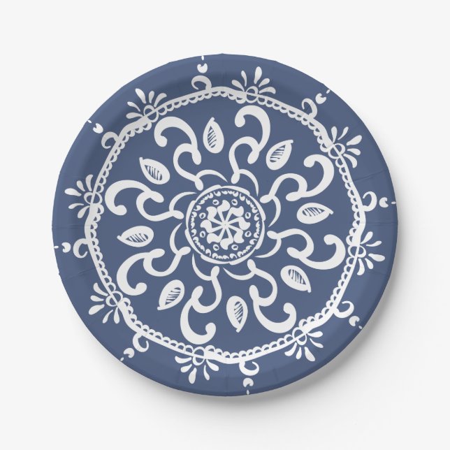 Night Mandala Pappteller (Vorderseite)