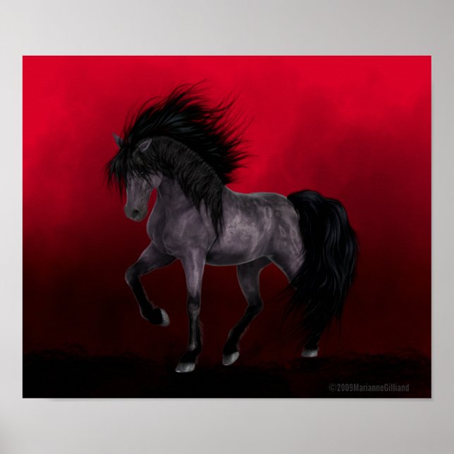 Night Mare ist Gewartet Gothic Art Poster (Vorne)