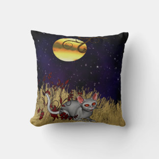 Night Moon Cat Halloween Kissen