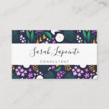 Night Moon Garden Floral Botanisches Muster