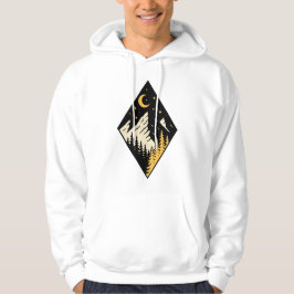 Night Mountain Pine Trees Art Hoodie
