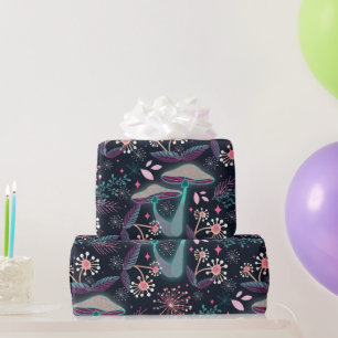 Night Mushroom Garden Geschenkpapier