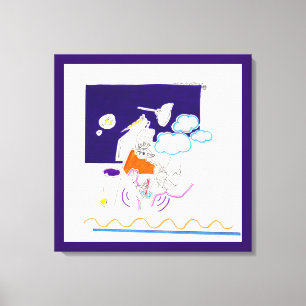 Night & Nickerchen Drawings 11 Sie sah sich ihre H Leinwanddruck