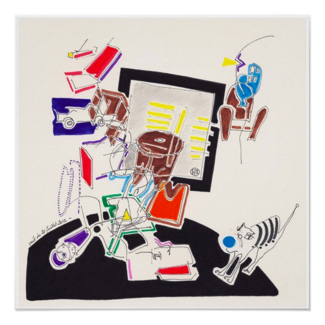 Night & Nickerchen Zeichnungen 10 von Pascale Baud Poster (Vorderseite)