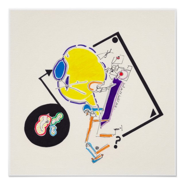 Night & Nickerchen Zeichnungen 15 von Pascale Baud Poster (Vorderseite)