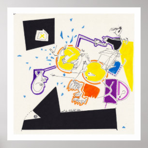 Night & Nickerchen Zeichnungen 9 von PBaud Archiva Poster