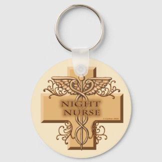 Night Nurse Cross Caduceus Schlüsselanhänger