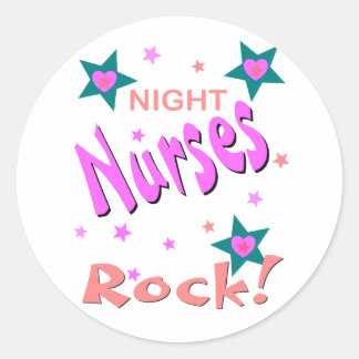 Night Nurses Rock Runder Aufkleber