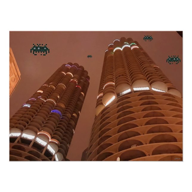 Night of the Marina City Invaders Poster (Vorderseite)