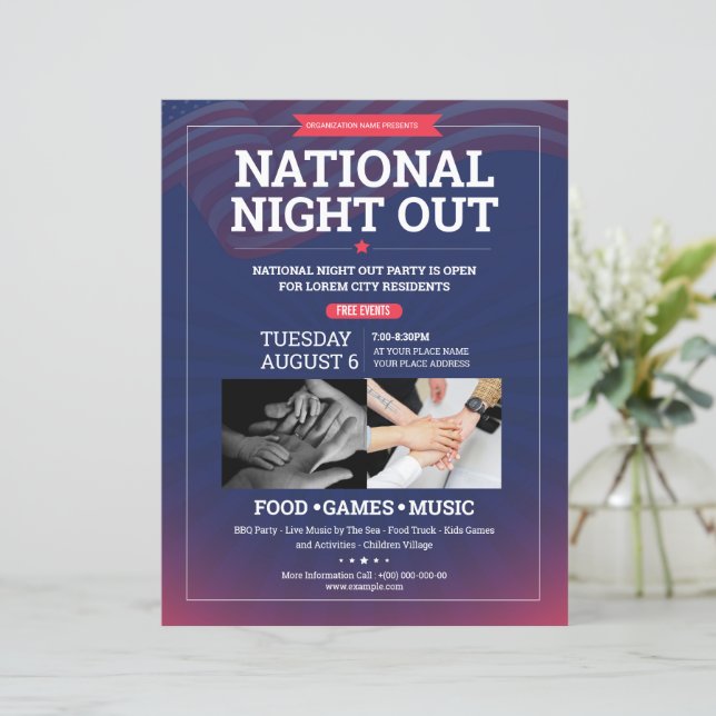 Night Out Flyer (Stehend Vorderseite)
