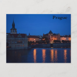 NIGHT OVER PRAG POSTCARD POSTKARTE