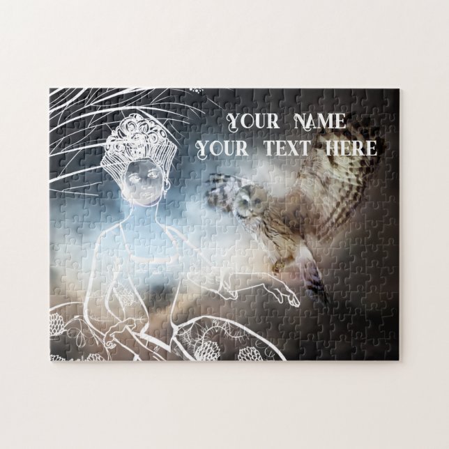 Night Owl and Lady Puzzle (Horizontal)