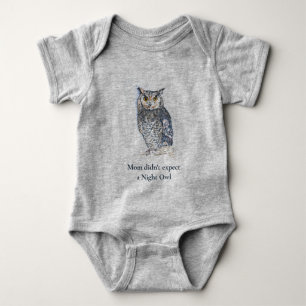 Night Owl Baby Bodysuit Baby Strampler