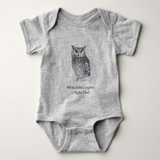 Night Owl Baby Bodysuit Baby Strampler (Vorderseite)