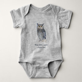 Night Owl Baby Bodysuit Strampler