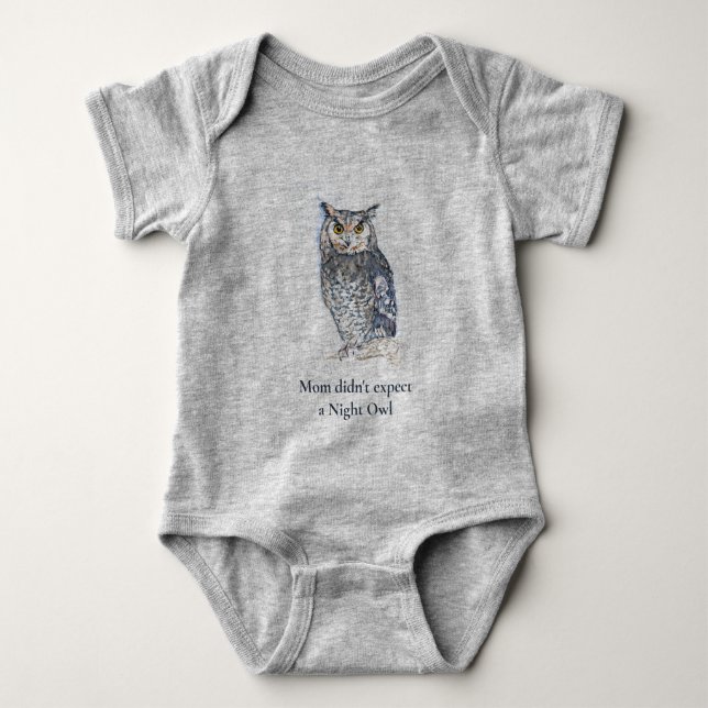 Night Owl Baby Bodysuit Strampler (Vorderseite)