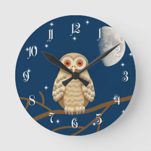 Night owl runde wanduhr