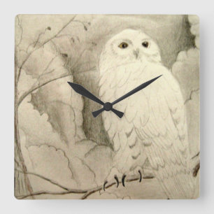 Night Owl Wall Clock Quadratische Wanduhr