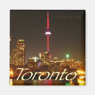 Night Scene Toronto Canada Souvenir Kühlschrankmag Magnet