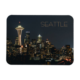 Night Seattle Magnet