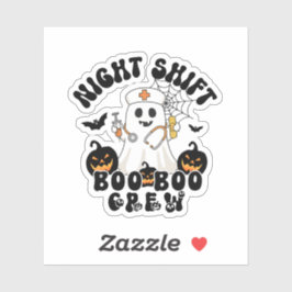 Night Shift BOO BOO Crew Halloween Aufkleber
