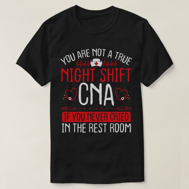 Night Shift CNA Essentials Funny Nursing A T-Shirt (Design vorne)