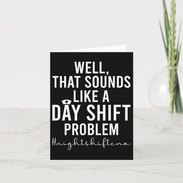 Night Shift Cna Funny Certified Nursing Istant Karte (Vorderseite)