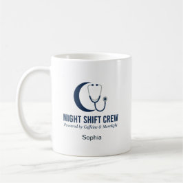 Night Shift Crew Nurse Stethoscope Moon Custom Kaffeetasse