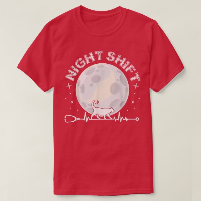 Night Shift Different Breed Stethoscope Funny Nurs T-Shirt (Design vorne)