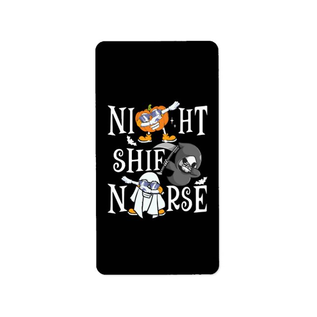 Night Shift Nurse Adressaufkleber (Vorne)