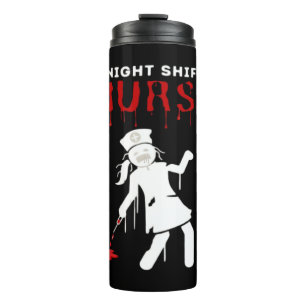 Night Shift Nurse Funny Halloween Klassischer T - Thermosbecher