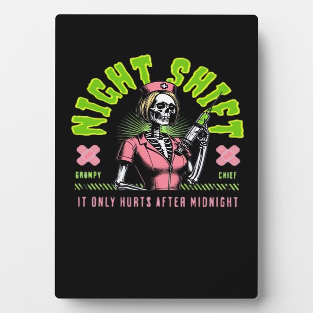 Night Shift Nurse - Geschenkideen der Nurse Week Fotoplatte (Vorderseite)