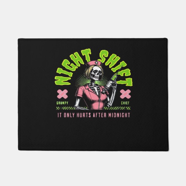 Night Shift Nurse - Geschenkideen der Nurse Week Fußmatte (Vorderseite)