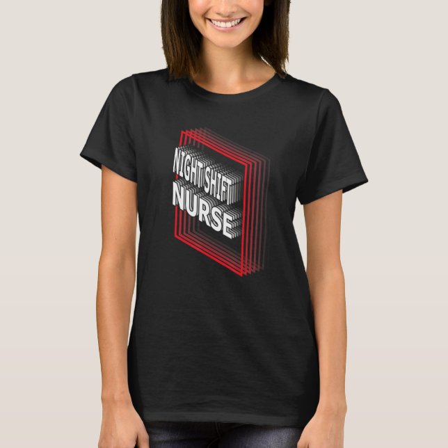 Night Shift Nurse Job Title Appreciation Retro T-Shirt (Vorderseite)