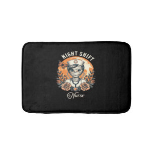 Night Shift Nurse Mummy Halloween Gesundheitsflora Badematte